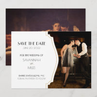 1920s Art Deco Frame Photo Save the Date