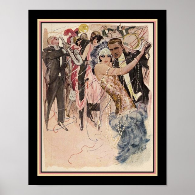 1920's Art Deco Jazz/Dancers Poster (Front)