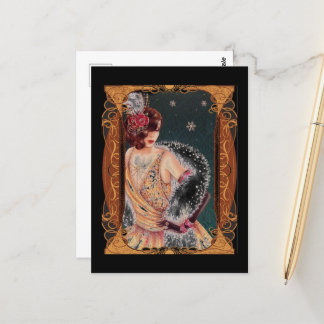 1920s Art Deco Lady Postcard