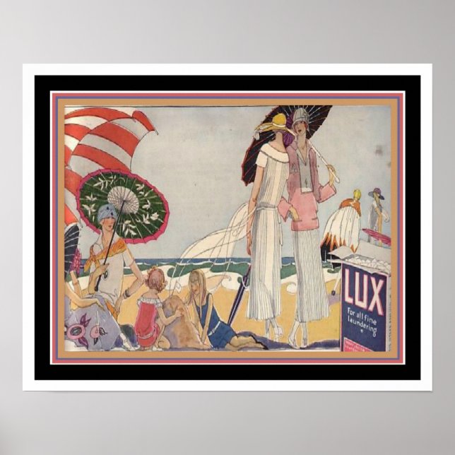 1920's Art Deco Lux Ad Print 16x20 (Front)