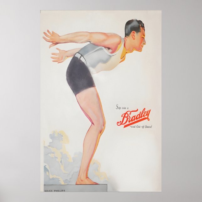  1920s Art Déco Swimwear by Coles Phillips Poster (Front)