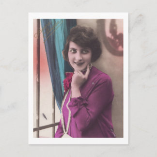 1920s Art Deco Woman Portrait postcard
