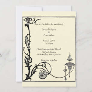 1920s Aubrey Beardsley Design Invitation