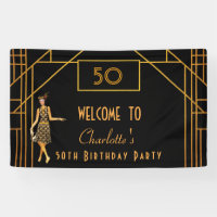 1920's Birthday party black gold retro art deco