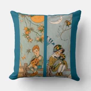 1920s boy and girl in autumn cushion