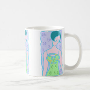 1920s Cancer Zodiac Woman in green Coffee Mug