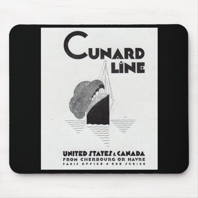 1920s Cunard Line art deco ad Mouse Pad (Front)