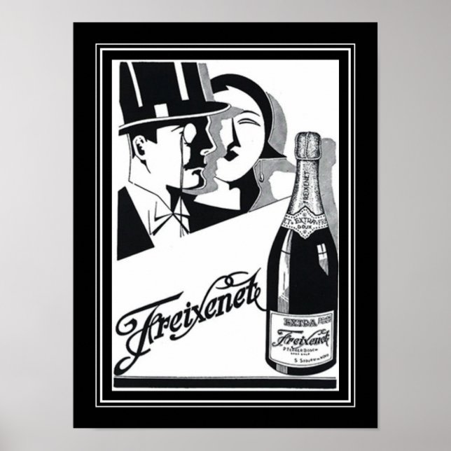 1920's Deco  Freixenet" Champagne Ad Poster (Front)