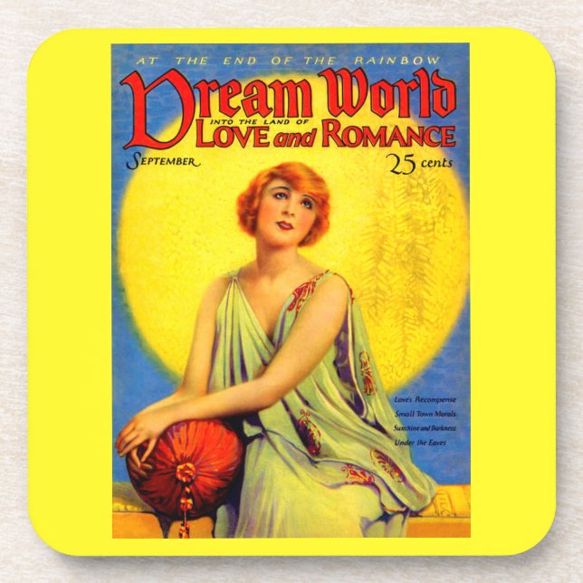 1920s Dream World magazine cover Coaster (Front)