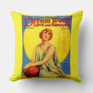 1920s Dream World magazine cover print Cushion
