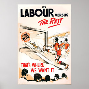 1920s Election Poster British Labour Party It's