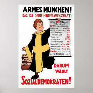 1920s Election Poster German Labour Party SPD