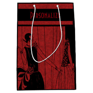 1920s Fashion Show Red and Black Personalised Medium Gift Bag