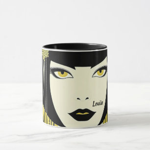 1920s Flapper a la Louise Brooks Personalized Mug