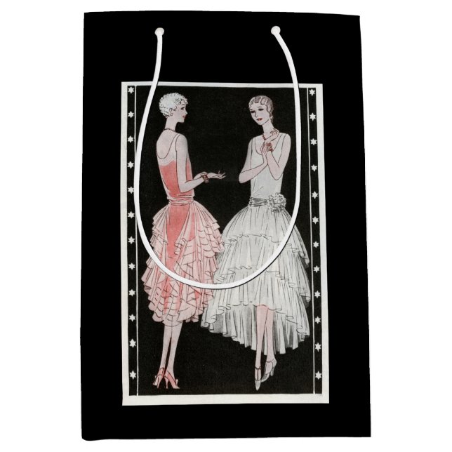 1920s Flapper Fashion Medium Gift Bag (Front)