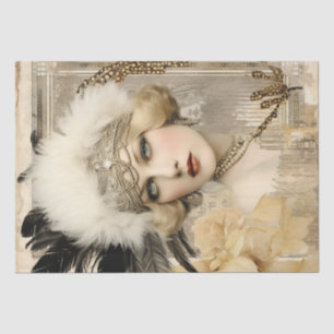 1920's Flapper Girl Art Deco Tissue Paper
