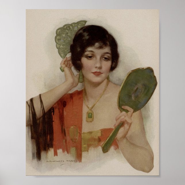 1920's Flapper Girl Beautiful   Poster (Front)
