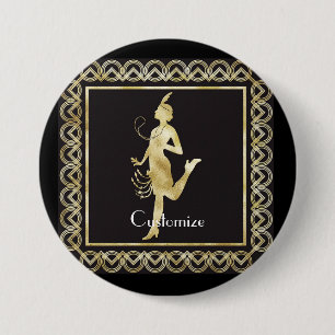 1920's Flapper Girl Thunder_Cove 7.5 Cm Round Badge
