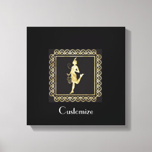 1920's Flapper Girl Thunder_Cove   Canvas Print