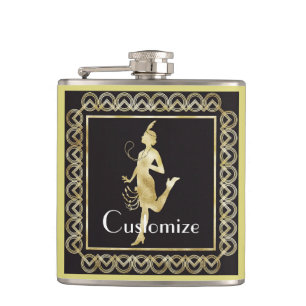 1920's Flapper Girl Thunder_Cove  Hip Flask