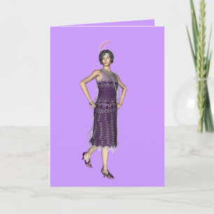 1920s Flapper Greeting Card