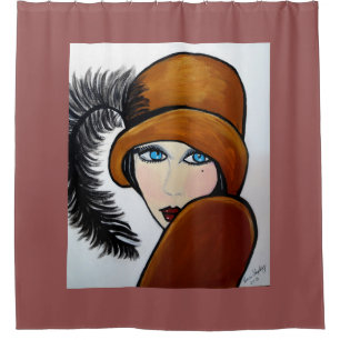 1920'S FLAPPER SHOWER CURTAIN