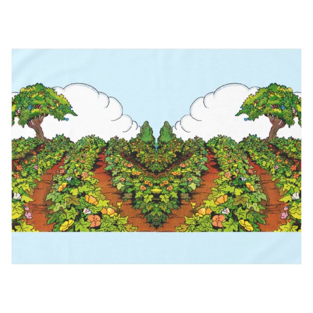 1920s garden print tablecloth (Front (Horizontal))