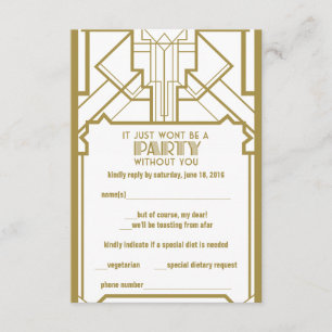 1920's Gatsby RSVP Card