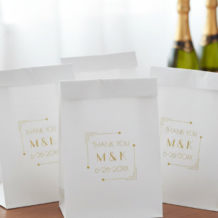 1920s Gatsby Thank You Wedding Favour Bags