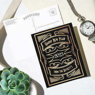 1920'S Gatsby Typography 2020 New Year Holiday Postcard