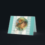 1920's girl greeting card<br><div class="desc">1920's girl greeting card and you can customise your size</div>