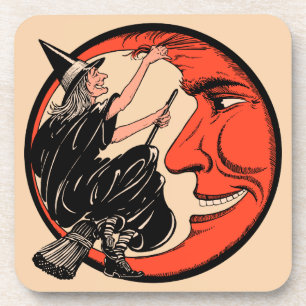 1920s Halloween Witch Coaster