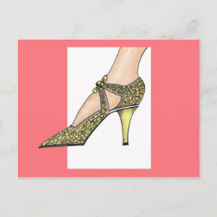 1920s High Heeled Shoe Postcard
