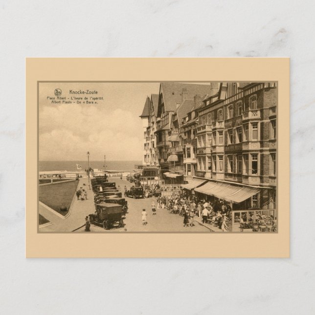 1920s Knokke Zoute Belgium The aperitif hour Postcard (Front)