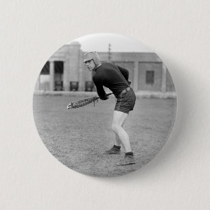 1920s Lacrosse Player 6 Cm Round Badge