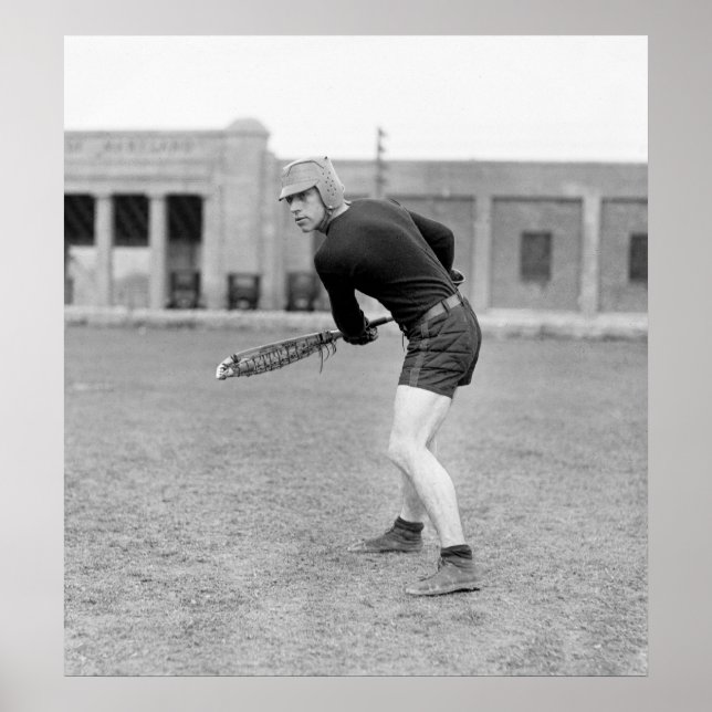 1920s Lacrosse Player Poster (Front)