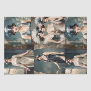 1920s Ladies Fashion Photo Collage, Tissue Paper