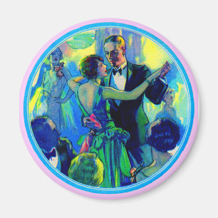 1920s lady and gentleman on the dance floor magnet