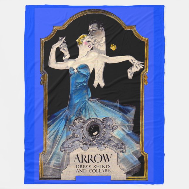 1920s Leyendecker Arrow shirt ad no. 1 Fleece Blanket (Front)