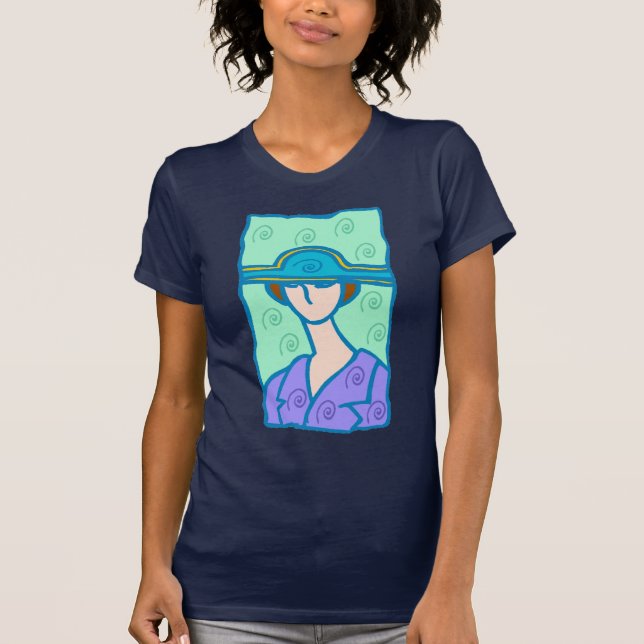 1920s Libra Woman in purple T-Shirt (Front)