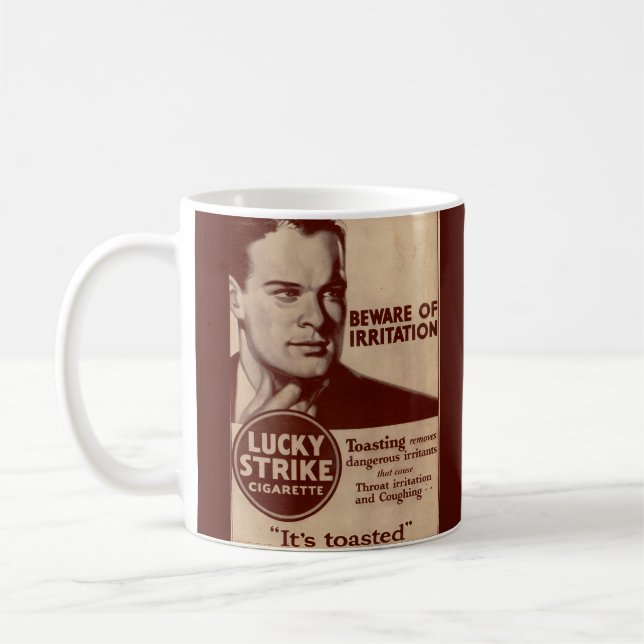 1920s Lucky Strikes - Beware of Irritation Coffee Mug (Left)