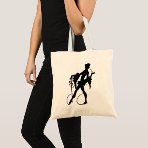 1920s magician silhouette tote bag