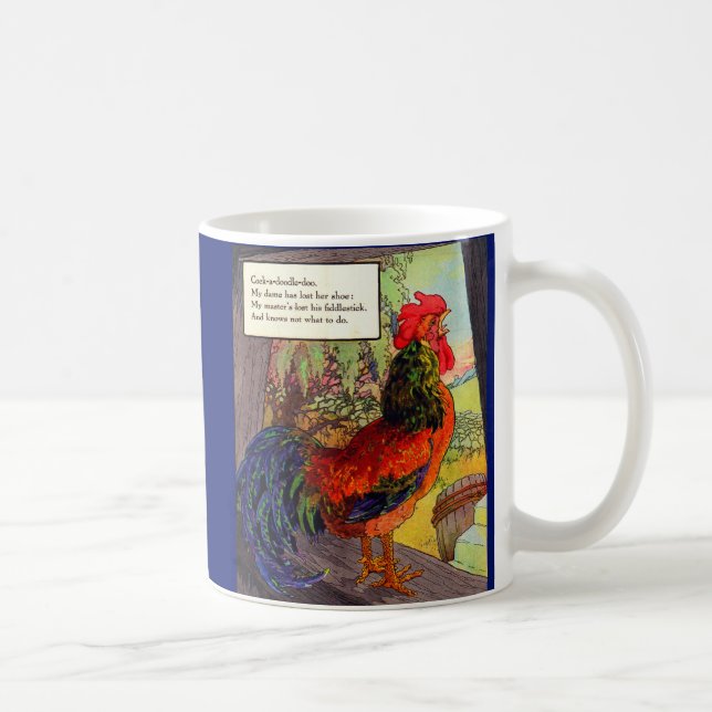 1920s Mother Goose - rooster Coffee Mug (Right)