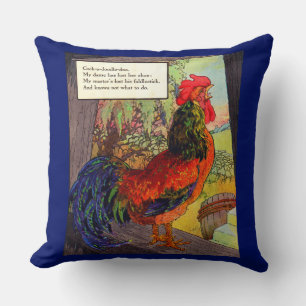 1920s Mother Goose - rooster Cushion