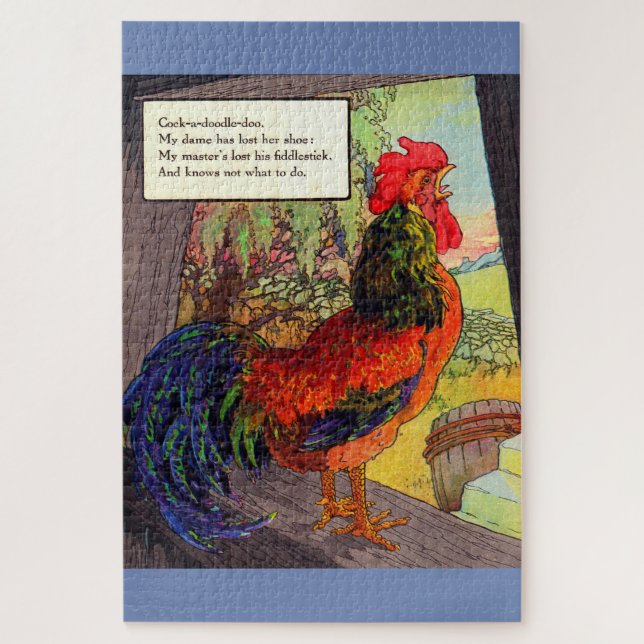 1920s Mother Goose - rooster Jigsaw Puzzle (Vertical)