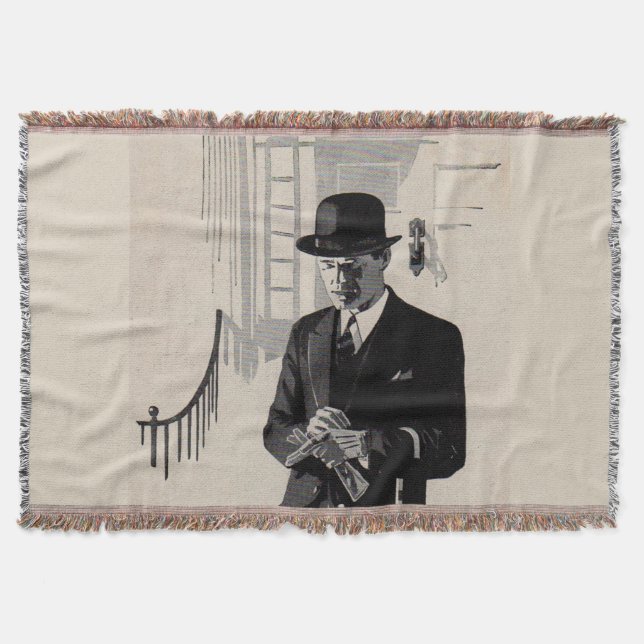 1920s Mr. Natty the sharp dressed man Throw Blanket (Front)