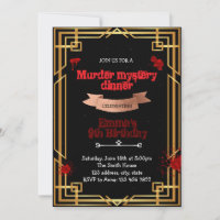1920s Murder Mystery Dinner invitation
