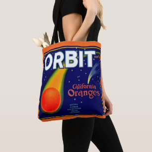 1920s Orbit Oranges fruit crate label print Tote Bag