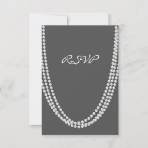 1920's Pearl RSVP - grey Card