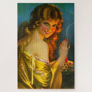 1920s pretty lady jigsaw puzzle